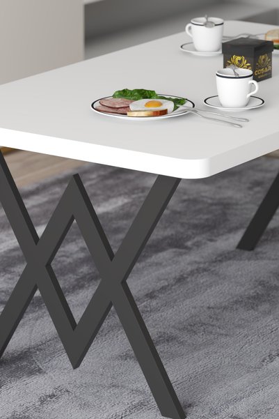 Cosargroup Parla Mutfak Yemek Masası W Metal Ayak 70x110 Mutfak Yemek Masası