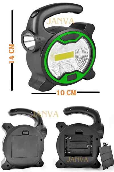 Janva Pt-915 1w Cob Led El Feneri Pilli Tutmalı El Feneri 2 Fonksiyonlu Depre...