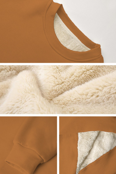 GHASSY CO. Ghassy Co. Men's Ultra Thermal Sherpa Plush Lined Crew Neck Sweatshirt