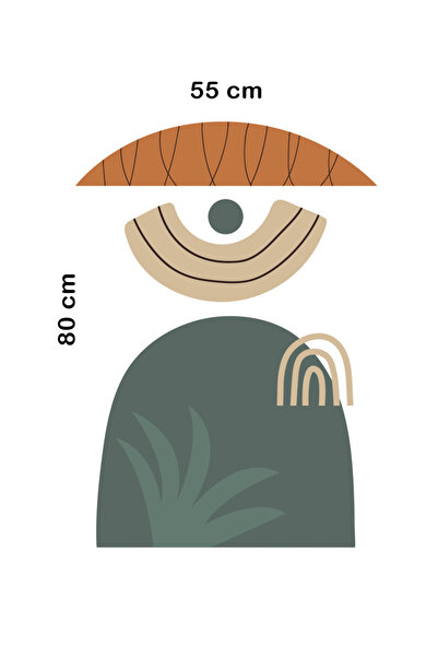 Sim Tasarım Bohemian Geometric Arch Wall Decoration Sticker