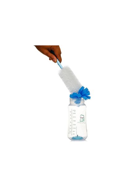 Bambino 2 in 1 Bottle and Pacifier Brush Blue