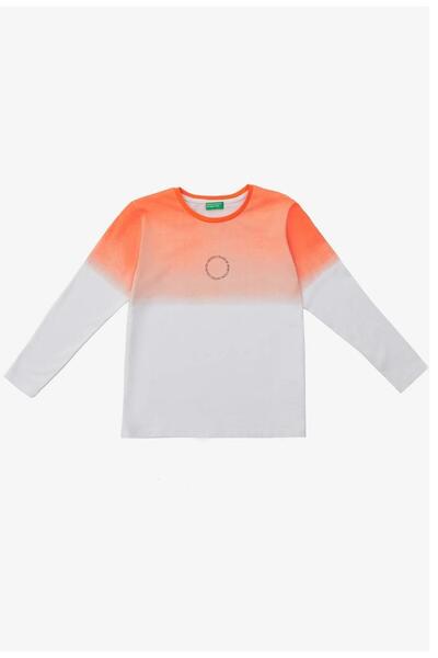 Benetton يونايتد كولورز أوف بينيتون تي شيرت برتقالي للأولاد BNT-B20878