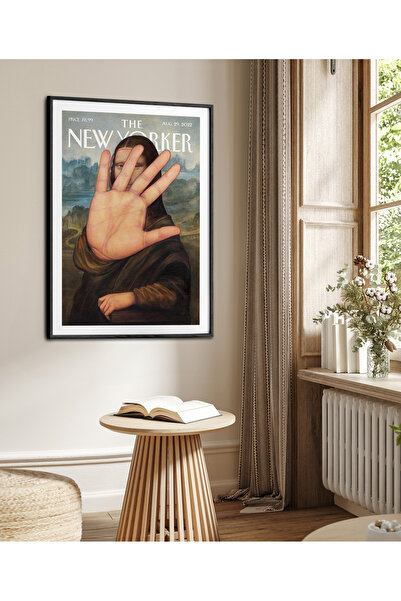 HOMEPACK Tekli Çerçeveli New Yorker Seri Mona Lisa Tablo Modern Art Poster Tablo TK/295
