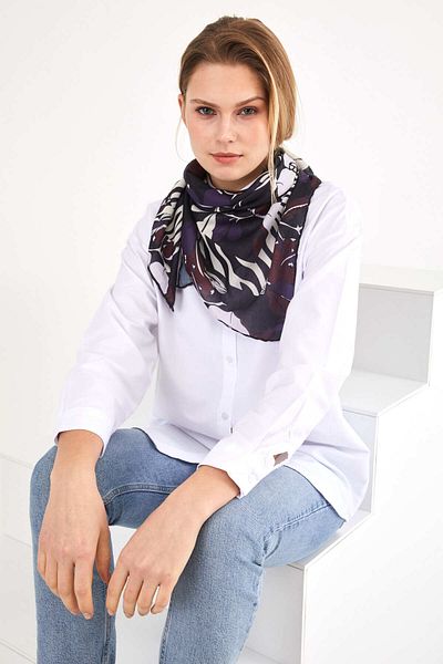 Differenza Eșarfă Hortensia Negru Mov