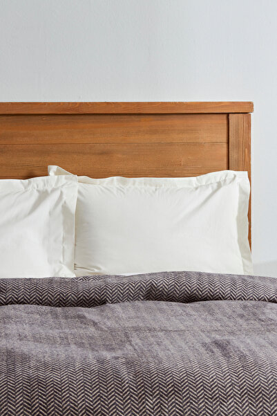 Karaca Home Sandra Gray Fish Back Patterned Double Cotton Blanket