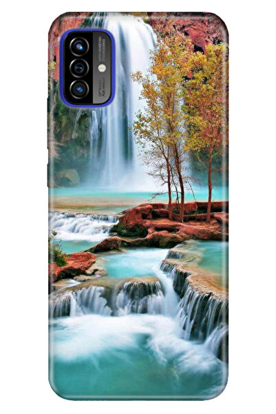 Reeder Blue Max Pro Lite 2022 Uyumlu Kılıf Silikon Desenli Resimli Kapak Şelale