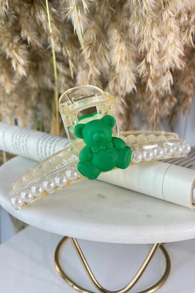 SUBU TASARIM Cataramă cu zăvor cu perle, verde Sbt1225