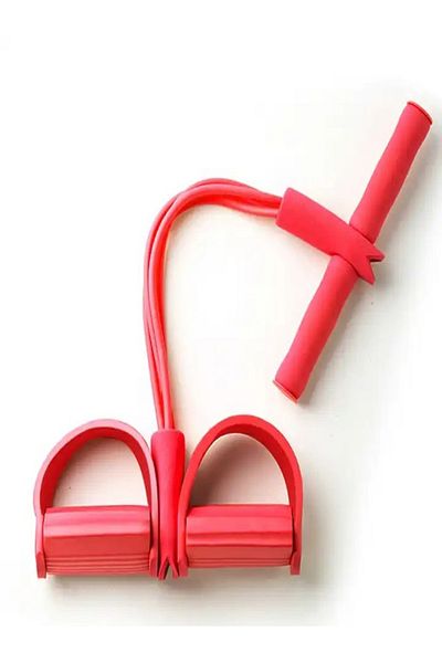 Clifton Body Trimmer Body Sculpting Exerciser Abdominal Hand Foot Resistance Rubber (4 Elastic Red)