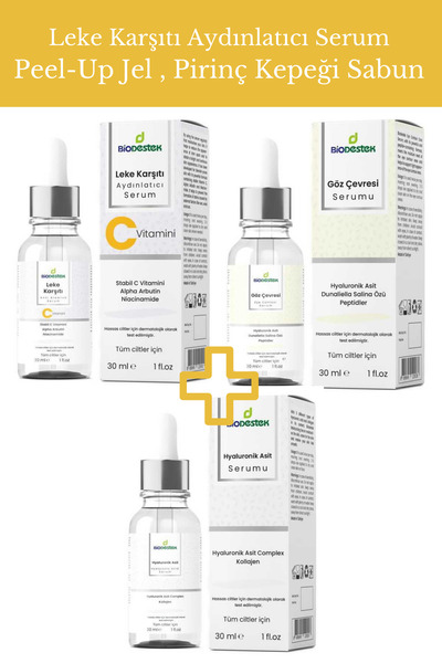 Biodestek Leke Karşıtı , Gözçevresi ve Hyaluronik Asit Cilt Bakım Serum Set
