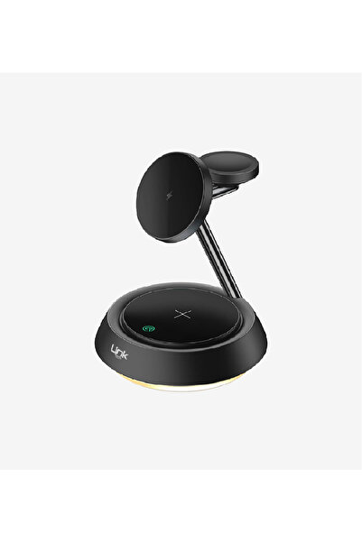 Linktech W797 Premium 3’ü 1 Arada Masaüstü Hızlı Wireless Şarj Aletli Telefon...
