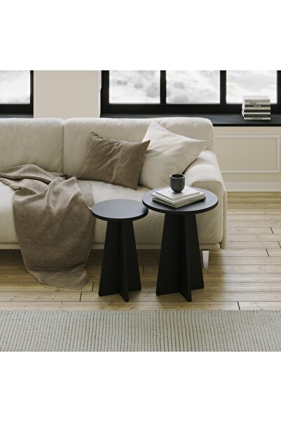 NEOstill - Mushroom 2 Li Sehpa Seti / Siyah