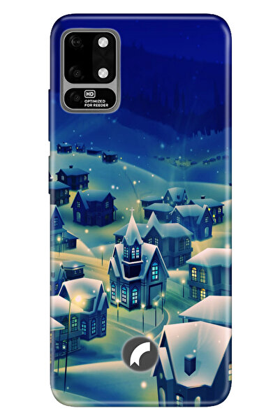 Reeder S19 Max Uyumlu Kılıf Silikon Desenli Resimli Kapak Cold Village