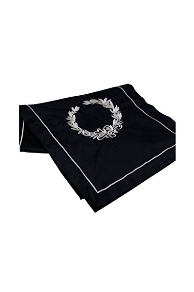 Hanlı Çelenk Model Gümüş Nakış Işlemeli Kadife Runner