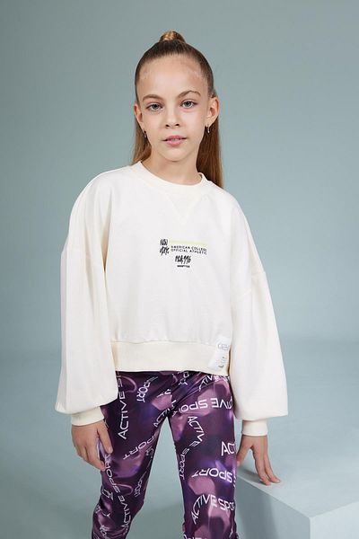 DeFacto Girl's Crew Neck Printed Sweatshirt B3159a823au