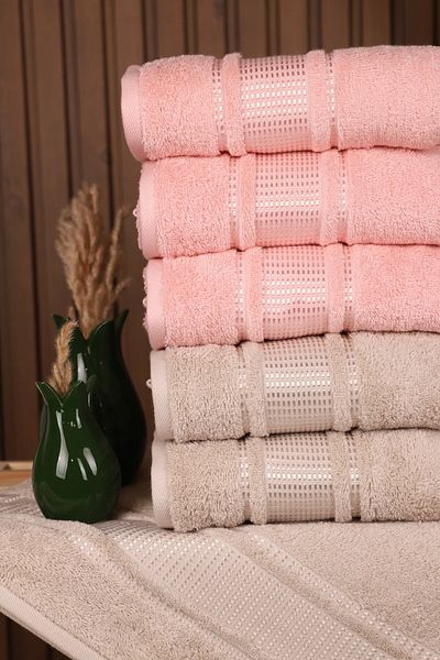 Özdilek Colourist 6-Piece Cotton Highly Water Absorbent 50*90 Hand and Face Towels