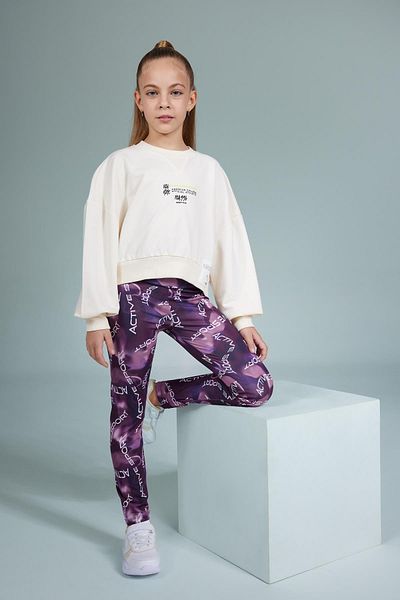 DeFacto Girl's Crew Neck Printed Sweatshirt B3159a823au