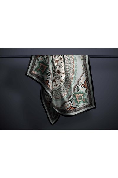 hijabchi Eșarfă Sura Rayon Mătăsoasă Dimensiune Mare - Verde Apă - 120 X 120 Cm