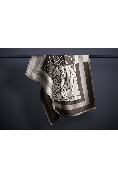 hijabchi Μεγάλο μεταξένιο κασκόλ Sura Rayon - Mink - 120 X 120 cm