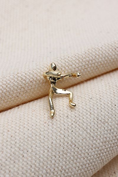 Süspüs Accessories Stickman Gold Color Ear Cuff Cartilage Earrings