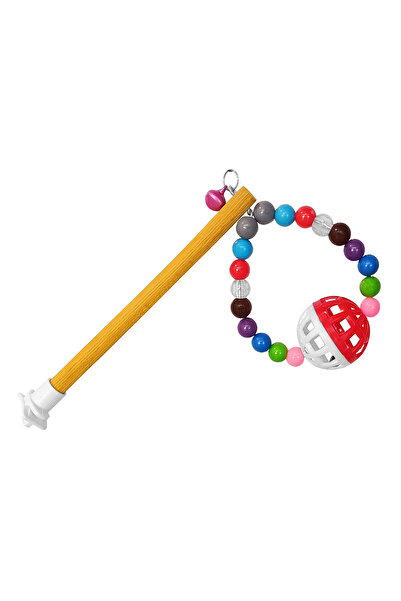 Markapet أرجوحة طائر الببغاء مع خرز ملون وجثم 9.5-16 سم