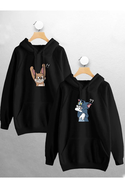 FULL TOLERANCE TOM AND JERRY PRINTED ΖΕΥΓΑΡΙΑ ΜΑΥΡΟ ΦΟύτερ