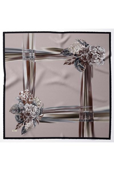 hijabchi Μεγάλο μεταξένιο κασκόλ Sura Rayon - Dark Mink - 120 X 120 cm