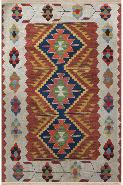 Rugs Modern Halı Πολύχρωμο παραδοσιακό μοτίβο με έθνικ σχέδια, δημιουργικό vi...