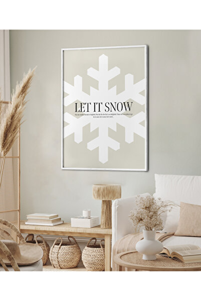 HOMEPACK Single Framed Snowflake Painting Modern Poster Painting Tk/401