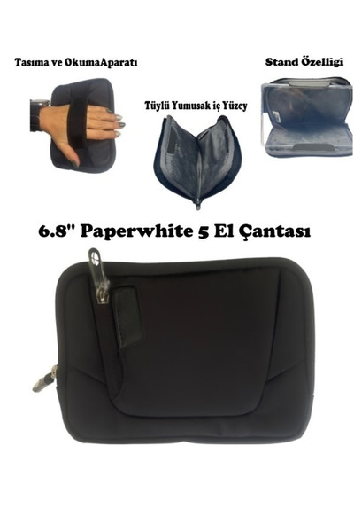 TEKNETSTORE Amazon 6.8'' Paperwhite 5 E Uyumlu Kitap Okuyucu El Çantası Warml...