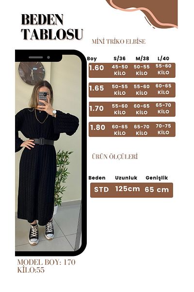HARMONY GLOBAL Detaliu Impletitura de Par damă Lungime Midi Rochie Lungi Iarna Tricotaj