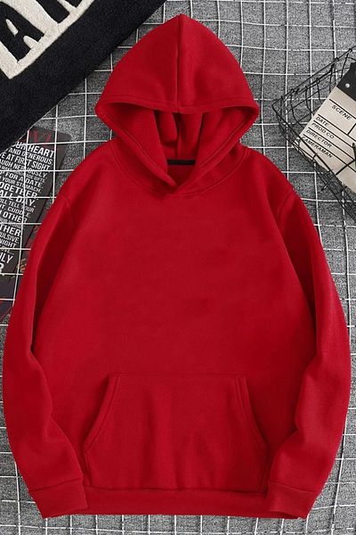 Benisengiydir Red 404 Printed Hooded Oversize Sweatshirt Unisex