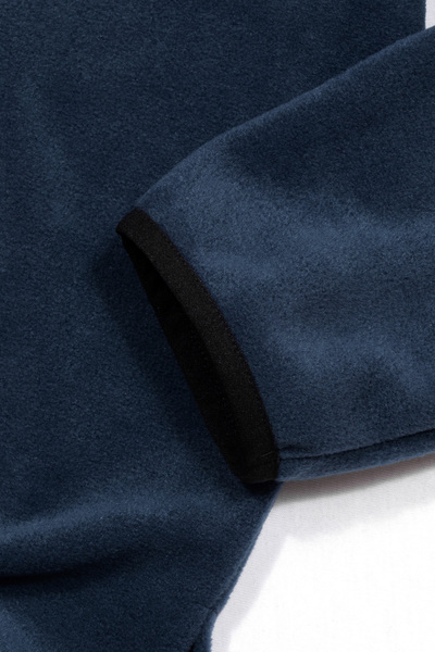 Cottonland Women's NATALIE Lace Collar Fleece Fleece Sweatshirt DARK BLUE