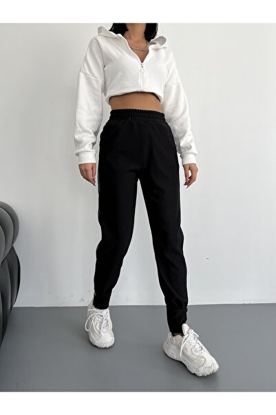 Fiori Trousers Tracksuit with Side Zipper Detail