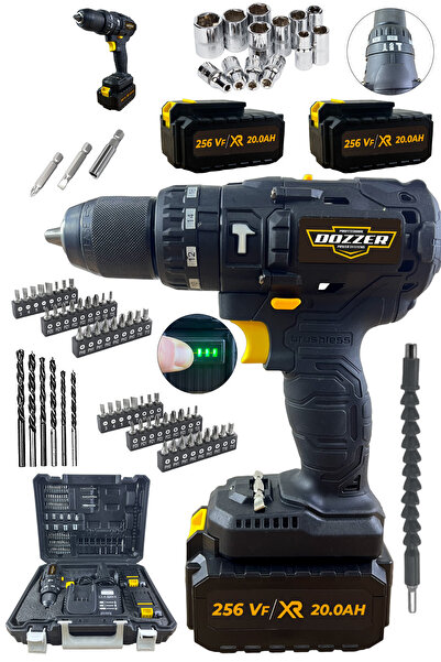 DOZZER Alman BATMAN Serii 256 Vf 20 Ah Darbeli 13 Mm Çelik Mandrenli 84 Pcs A...