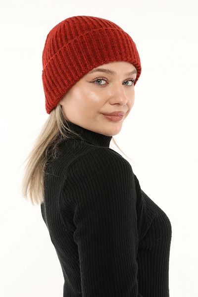 Aghilo Tile Women's Winter Corded Wool Beret