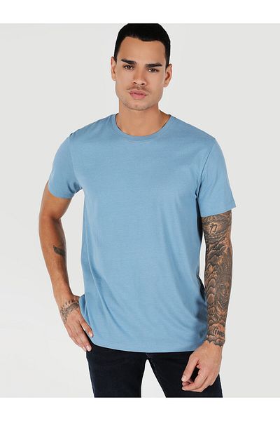 Colin's Tricou albastru pentru bărbați - mâneci