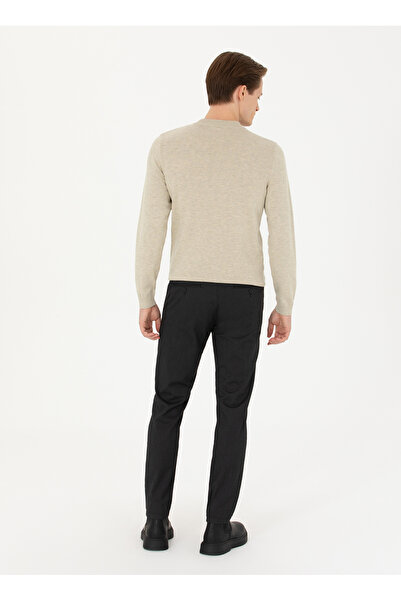 Cacharel Normal Bel Normal Paça Slim Fit Siyah Erkek Pantolon GISSE
