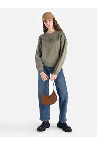 Colin's Πράσινο Γυναικείο Φούτερ - Χαλαρή Εφαρμογή