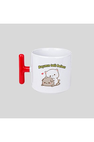Hunters Gift Shop printed red T mug cup k3
