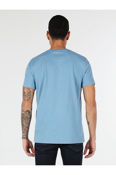 Colin's Tricou albastru pentru bărbați - mâneci