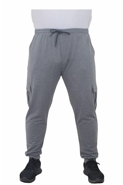 MocGrande Ανδρικό ίσιο παντελόνι Comando Plus Size 22520 ΓΚΡΙ ΜΕΛΑΝΖ