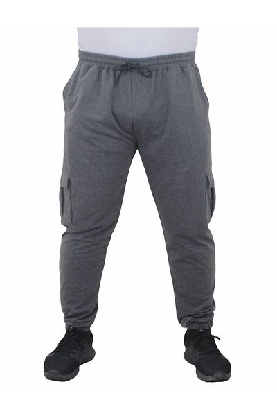 MocGrande Ανδρικό ίσιο παντελόνι Commando Plus Size 22520 ANTHRACITE