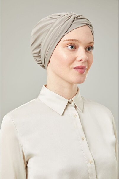 Melodi Scarf حجاب نسائي ملفوف بونيه لون حجري