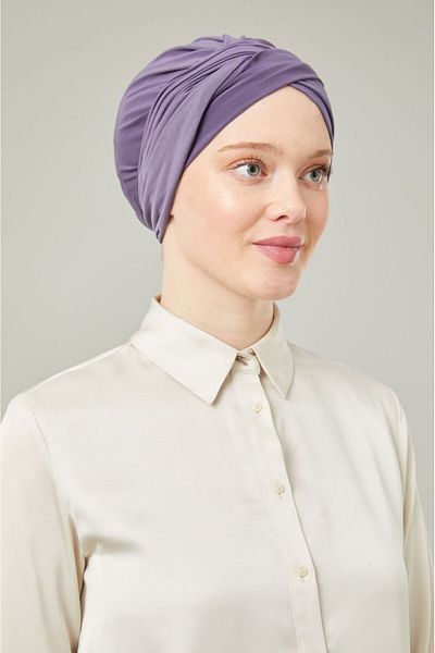 Melodi Scarf Women's Hijab Wrapped Bonnet Lilac