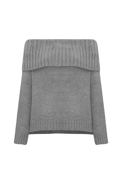 Açelya Okcu Madonna Collar Wool Women's Knitwear Sweater