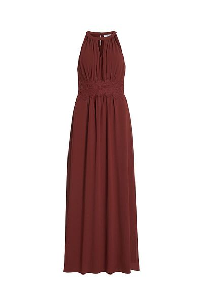 VILA Maxikleid Falten Neckholder