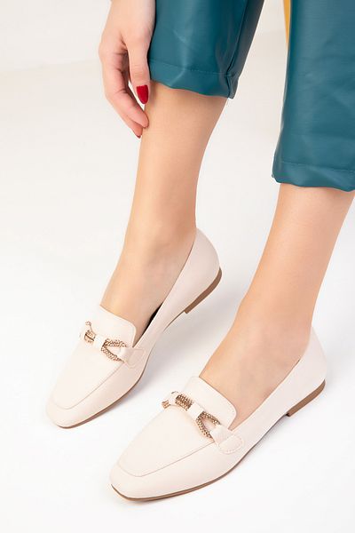 SOHO Beige Matte Satin Women's Ballerinas 18725