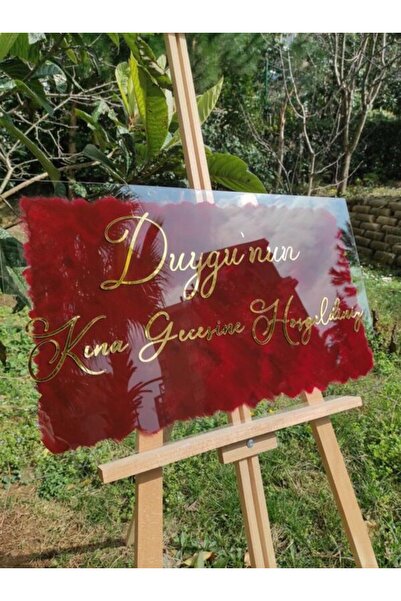 Yalova Design Dilediğiniz Renk Şeffaf Karşılama Panosu Nişan & Düğün Dekorati...