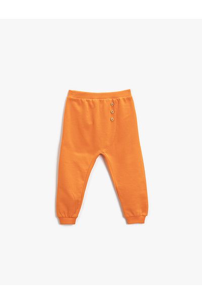Koton Jogger Sweatpants with Button Detail and Elastic Waist