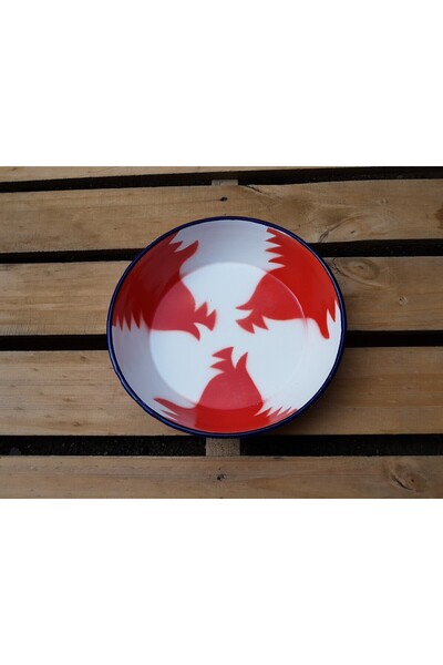 BEGÜLDAN Kırmızı Çark Desenli Çinko Sahan Beg_2461